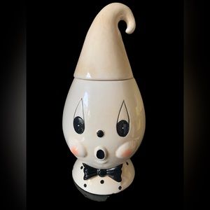 Halloween Ghost Cookie Jar Johanna Parker Ceramic Retro Transpac Approx 12”